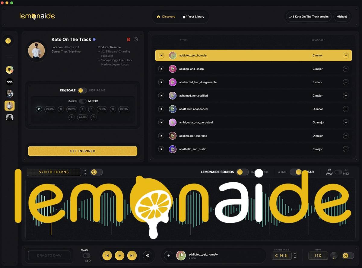 Lemonaide Collab Club - Ethically Sourced AI for Beat Makers